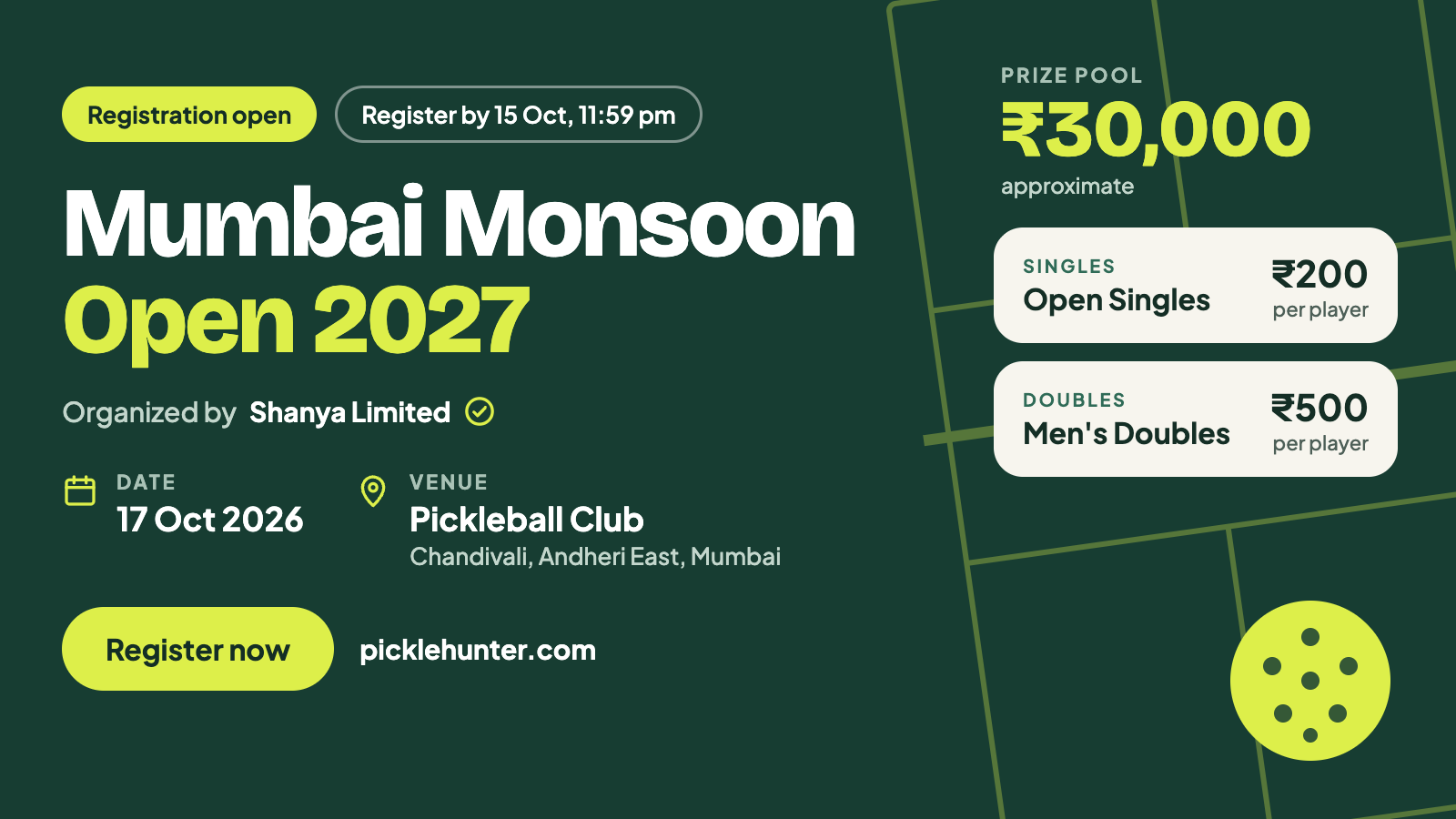 Mumbai Monsoon Open 2027