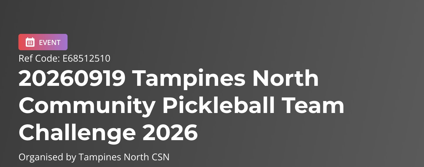 Tampines North Community Pickleball Team Challenge 2026